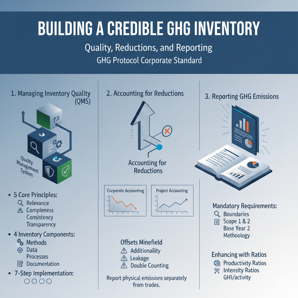 GHG protocol for carbon accounting infographic