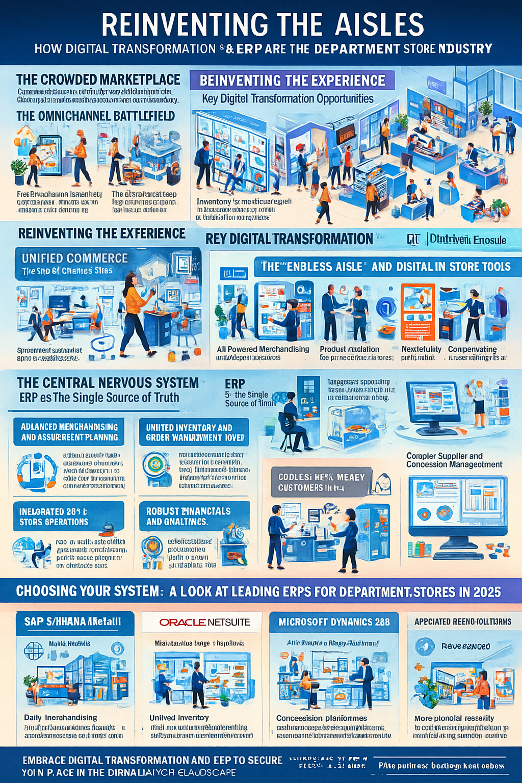 Department Stores Infographic Industry digital transformation