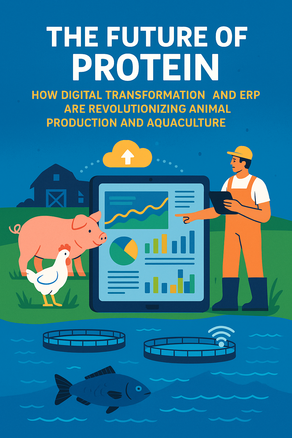 Animal productiona and aquaculture industry digital transformation